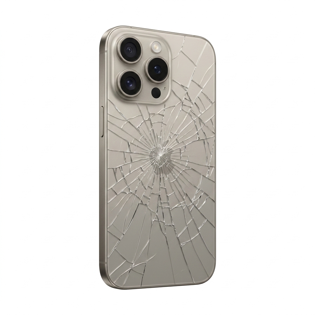 iPhone met gebarsten achterkant